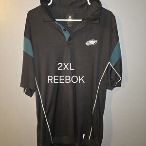 NFL Reebok Men’s Black Polo with Teal Accents